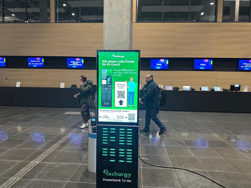 Rechargy Powerbankstation auf Veranstaltungen