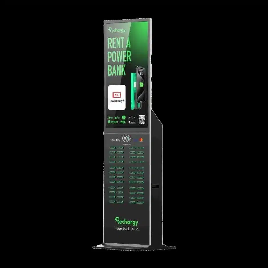 Rechargy Powerbank-Station Ultra mit großem Werbescreen